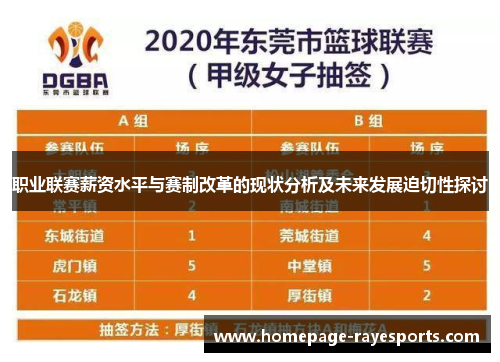 职业联赛薪资水平与赛制改革的现状分析及未来发展迫切性探讨 职业联赛薪资水平与赛制改革的现状分析及未来发展迫切性探讨